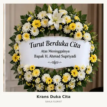 Krans Bunga Duka Kuningan Kota